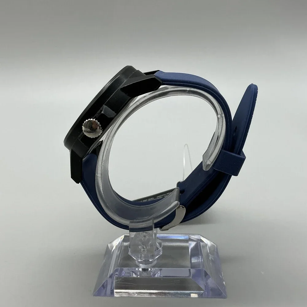 Fastrack Mens Watch 46mm Game Over Blue Dial Black Case Silicone 68012PP02